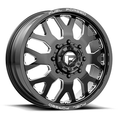 FUEL Off-Road FF19D Front Wheel, 22x8.5 with 10 on 225 Bolt Pattern - Black Milled - DE192282A9